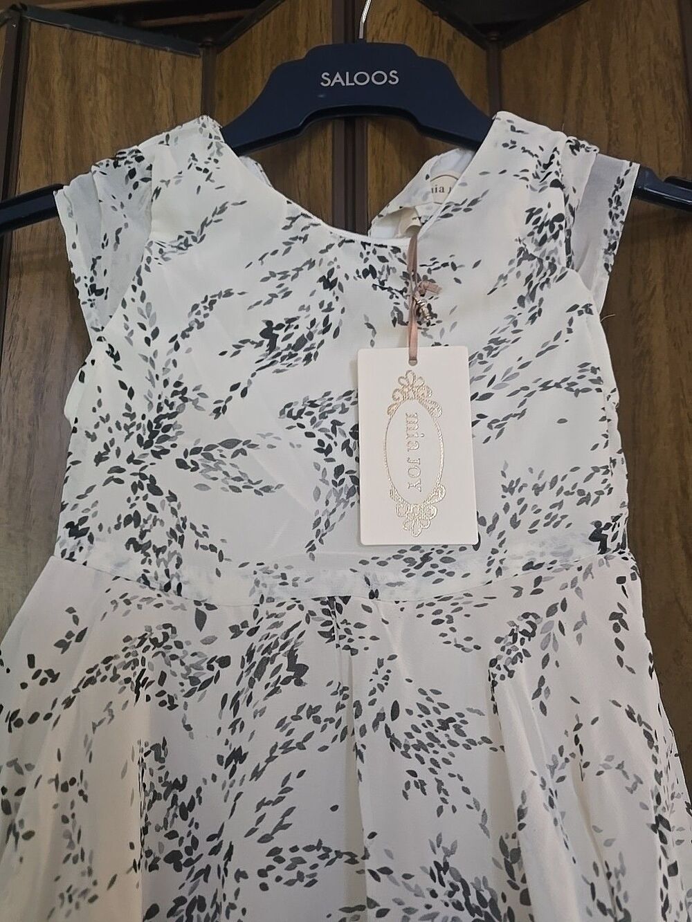 Joyfolie Mia Joy Skye Dress In Grey Floral Girls Size 3 - Picture 3 of 7